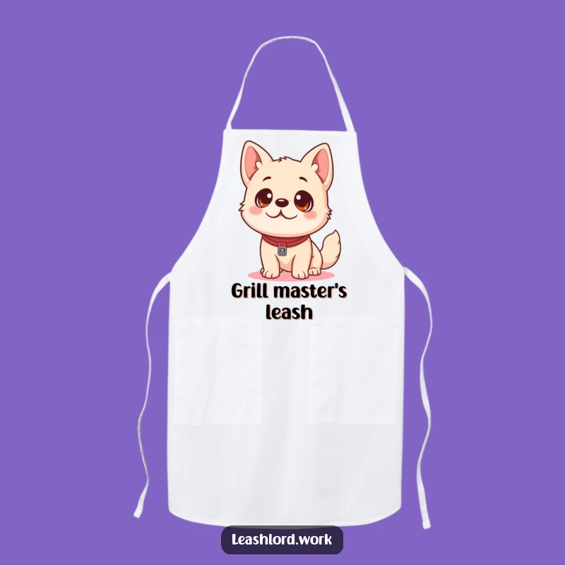Funny Dog Leash Apron: Playful Pup Kitchen Design, Great Gift Cook