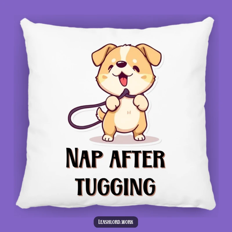 Funny Energetic Dog Pillow: Cozy & Playful Pup Decor, Whimsical Gift