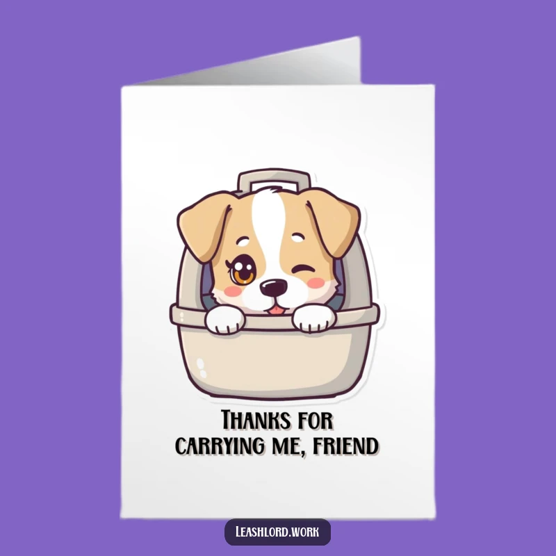 Free Printable Thank You Card: Peek-a-Boo Dog, Expressing Thanks - Funny Downloadable Gift