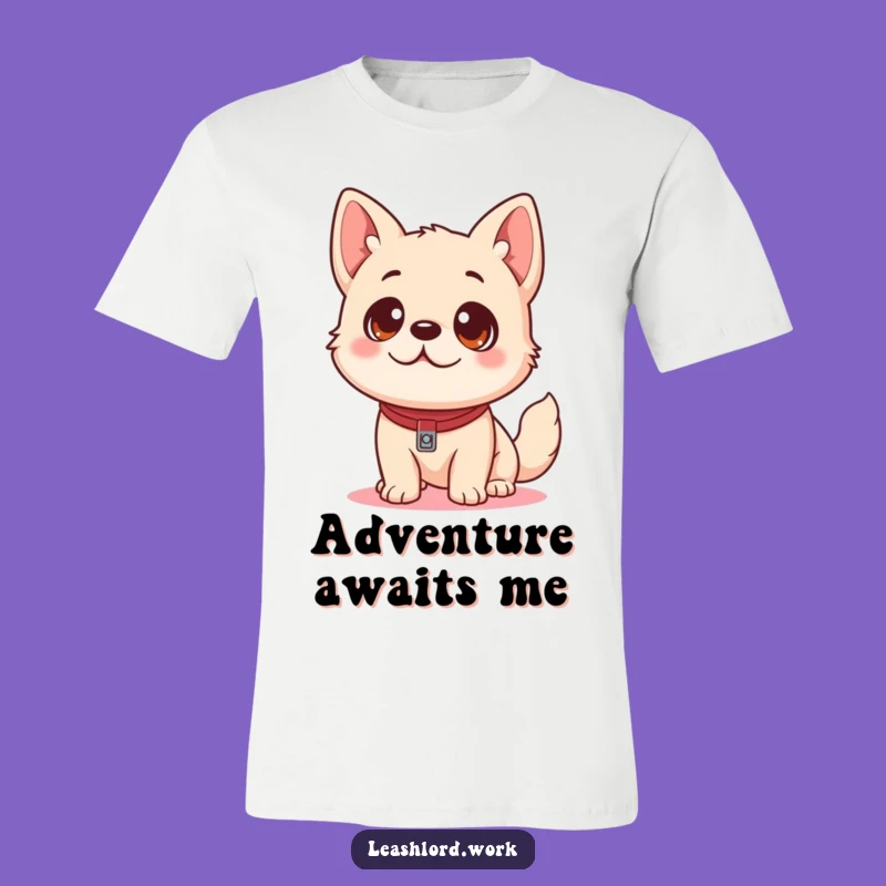 Funny Dog Leash T-Shirt: Playful Anticipation Design, Great Gift