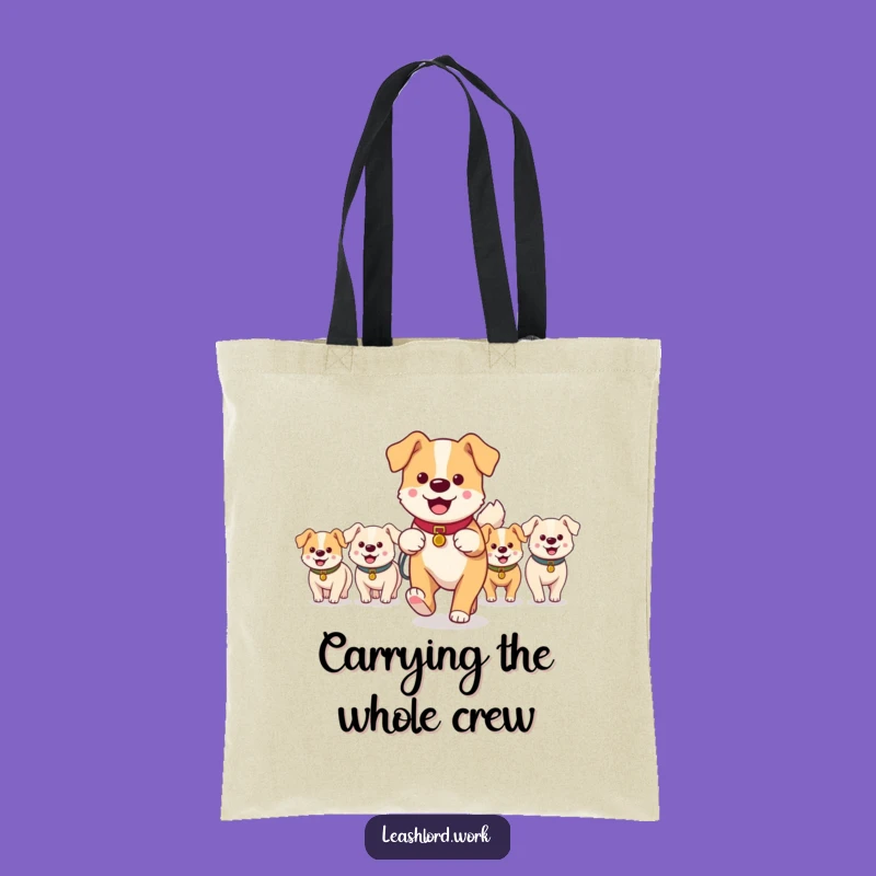 Funny Dog Walker Pack Tote Bag: Carry Your Pack's Essentials