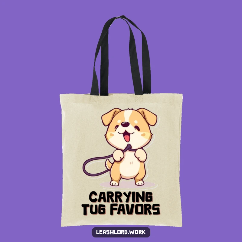 Funny Energetic Dog Tote Bag: Playful Pup Accessory, Great Gift